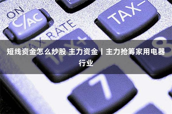 短线资金怎么炒股 主力资金丨主力抢筹家用电器行业