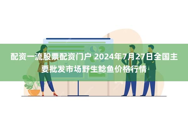 配资一流股票配资门户 2024年7月27日全国主要批发市场野生鲶鱼价格行情