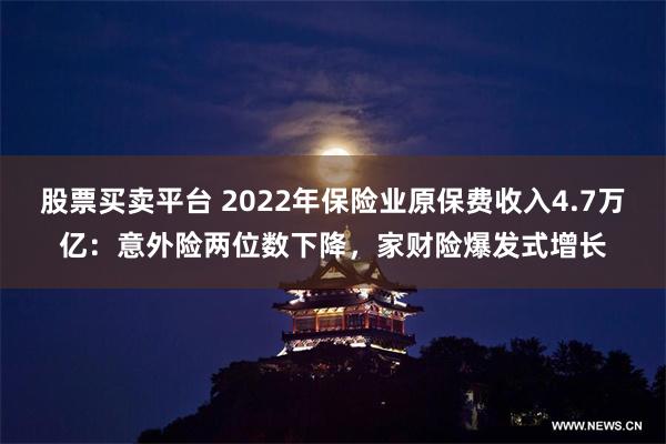 股票买卖平台 2022年保险业原保费收入4.7万亿：意外险两位数下降，家财险爆发式增长